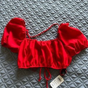 Windsor open back crop top